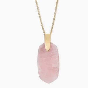 NWOT Kendra Scott Inez Gold/Rose Quartz